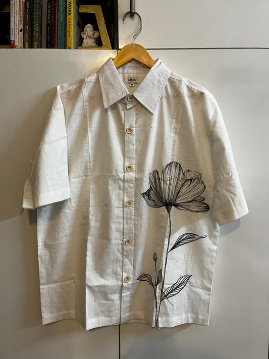Hand Painted Poppy Shirt