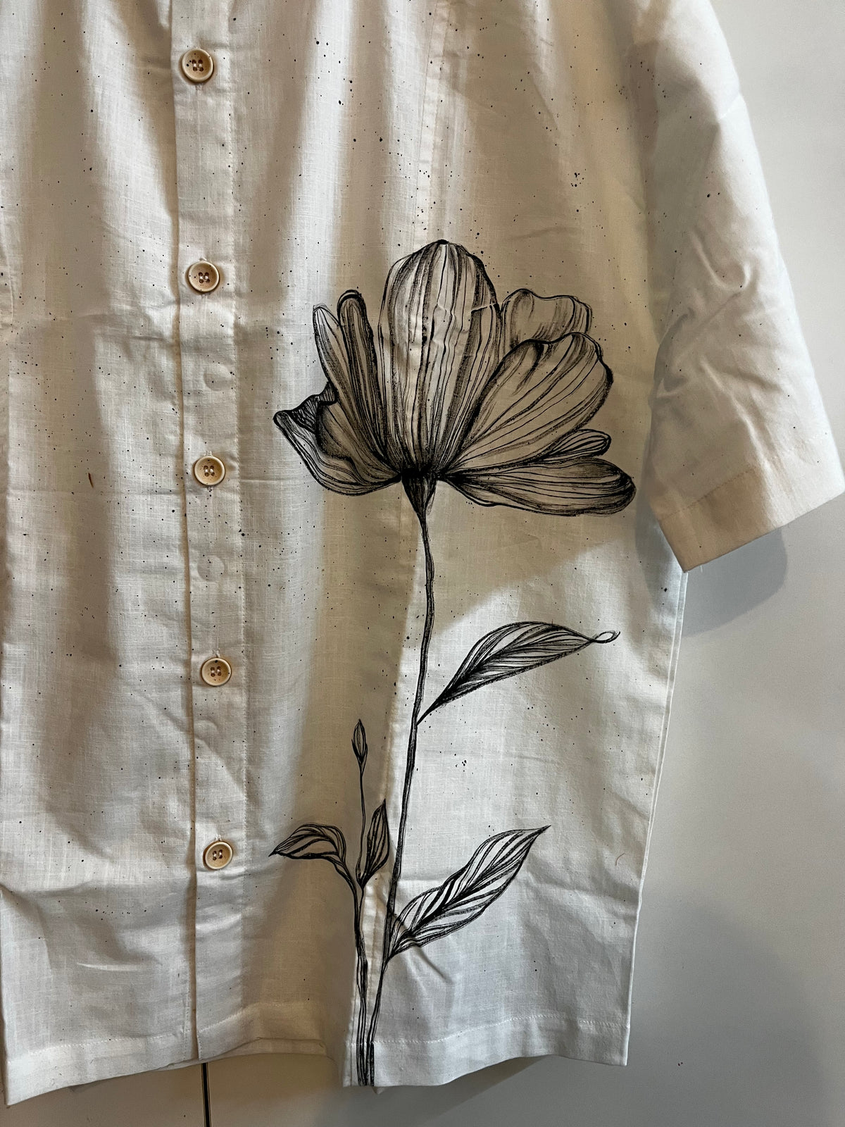 Hand Painted Poppy Shirt