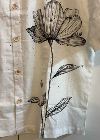 Hand Painted Poppy Shirt